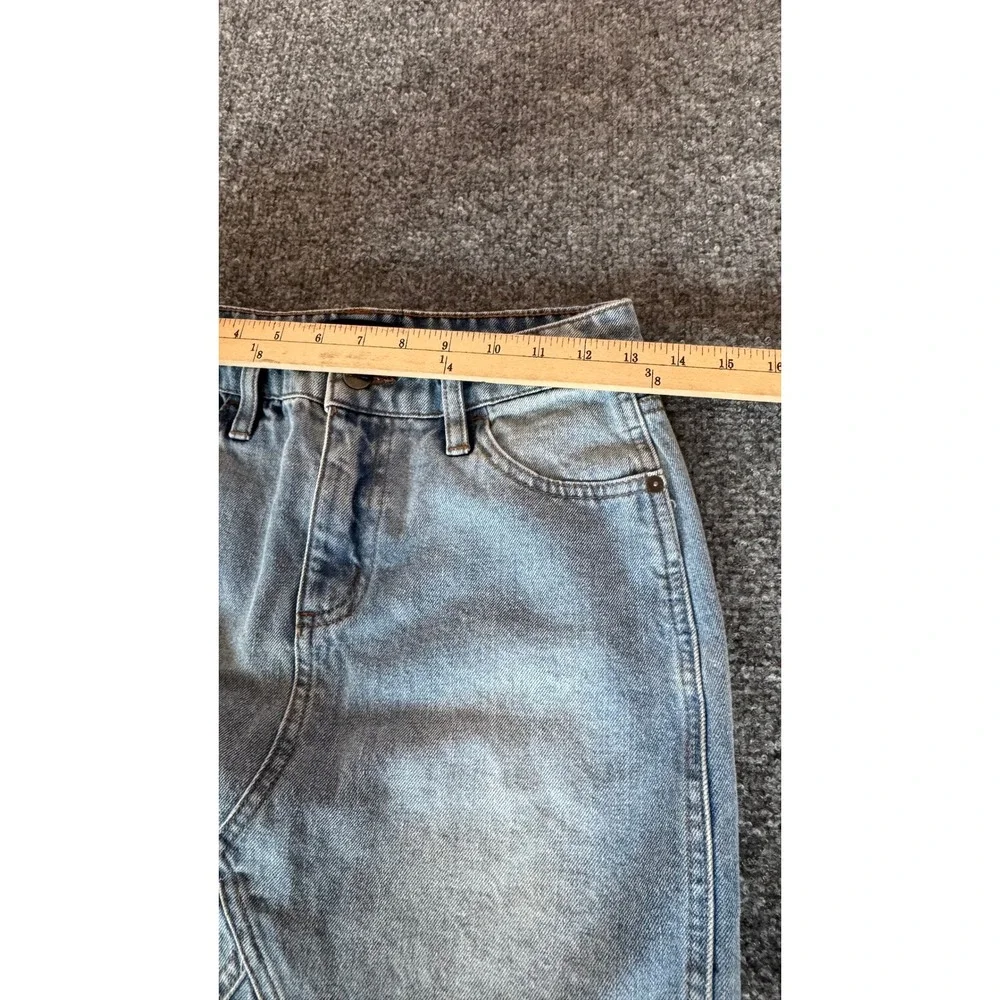 Buffalo David Bitton Ivy High Rise Denim Mini Skirt Light Wash Blue W24